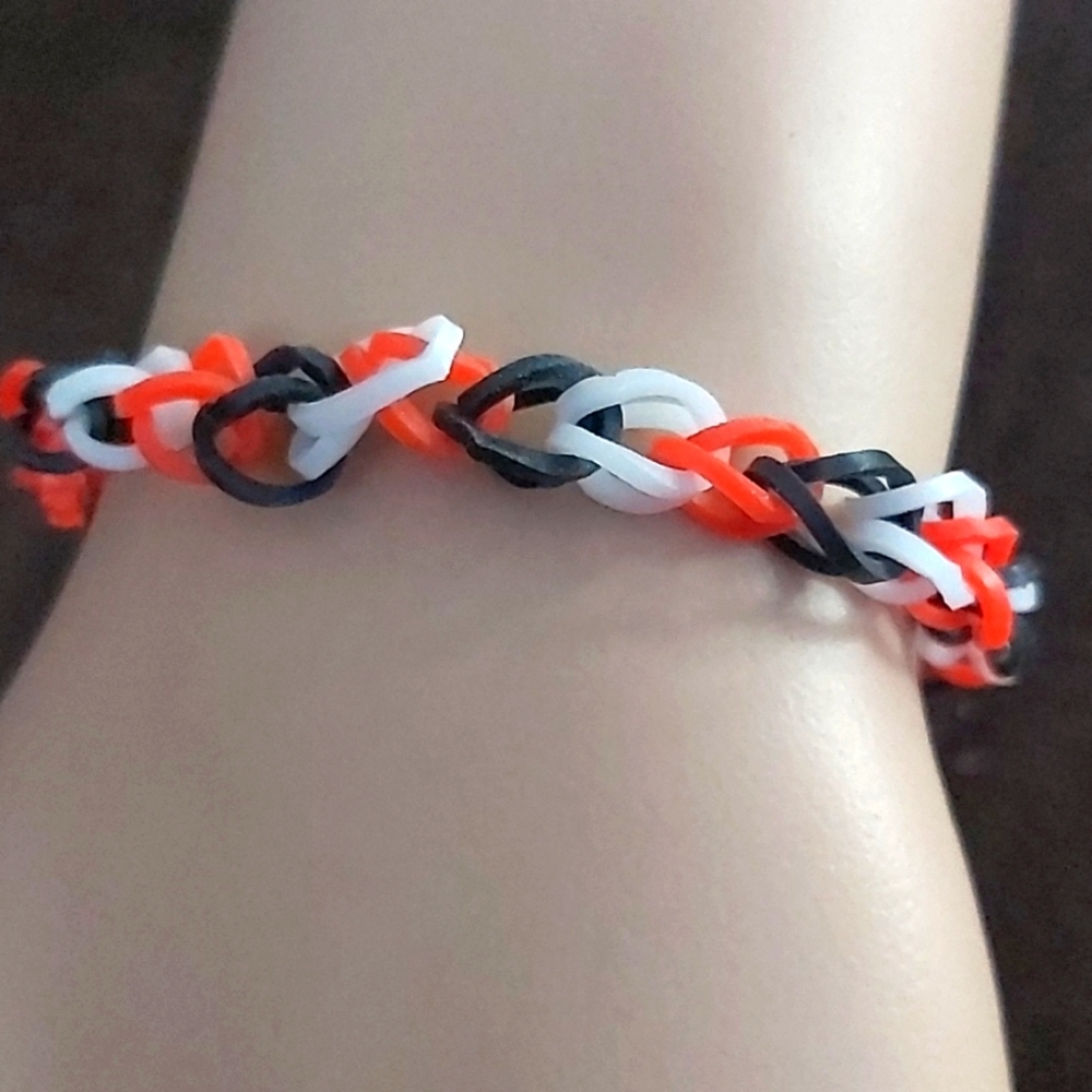 Red white and black bracelet
